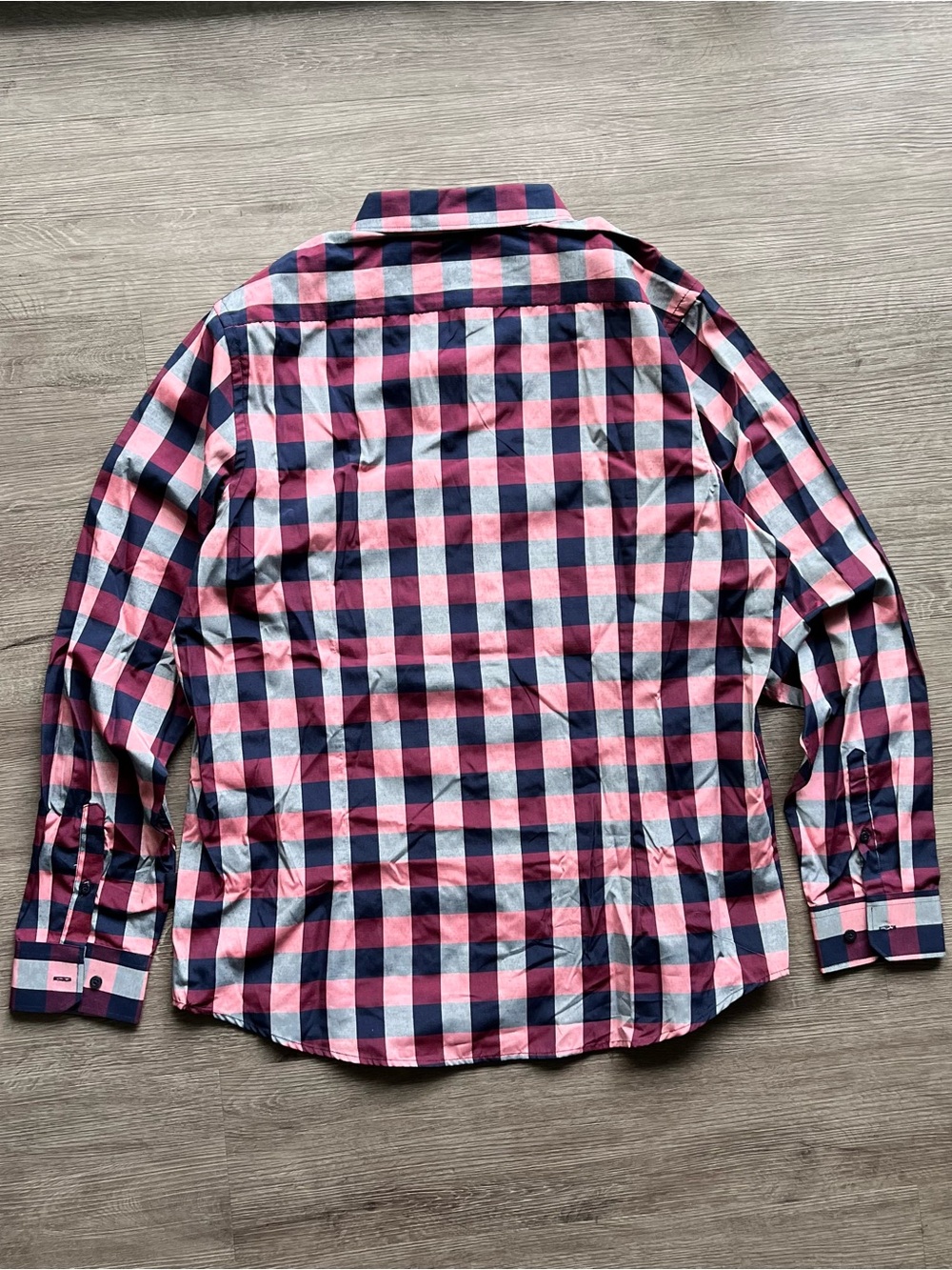 Phat Farm Plaid Button Up Western Cowboy Red Long Sleeve Shirt Mens XL Cotton - Picture 6 of 8